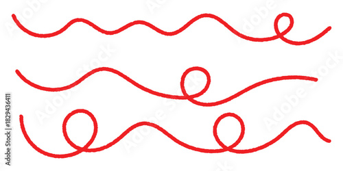 Red thread icon. Vector illustration. EPS 10