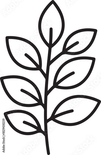 “Minimal Layered Botanical Stems Icon 