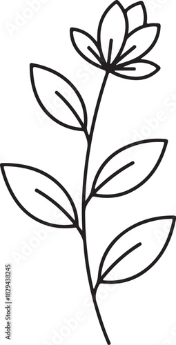 “Minimal Layered Botanical Stems Icon 