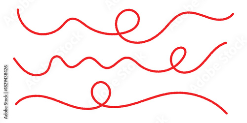 Red thread icon isolated on white background.