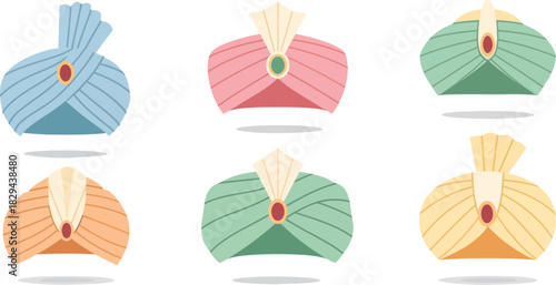 Colorful Traditional Wrapped Food Items in Various Colors on White Background
