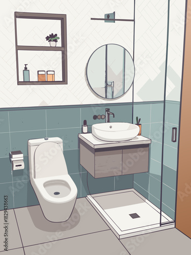 modern bathroom interior