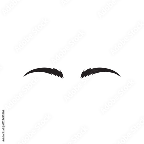 Eyebrows cartoon vector illustration. Eyebrow makeup template.