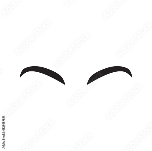 Eyebrows cartoon vector illustration. Eyebrow makeup template.