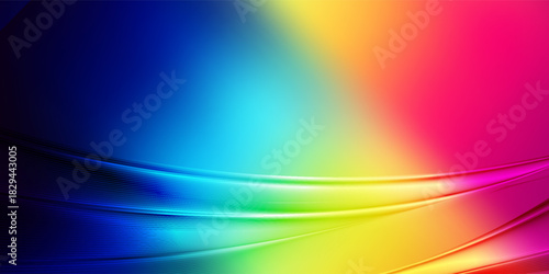 Pulsating neon lights ripple in vibrant waves of color. Neon gradient illusion. Visual rave of futuristic gradient flowing through glass lines with dynamic neon energy perfect for modern digital vibes