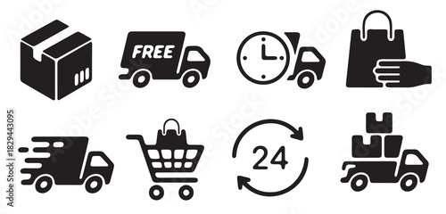 Set of Ecommerce Delivery Icons
