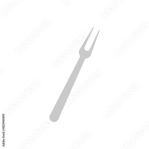 Prong fork icon. Cartoon illustration kitchen utensil.