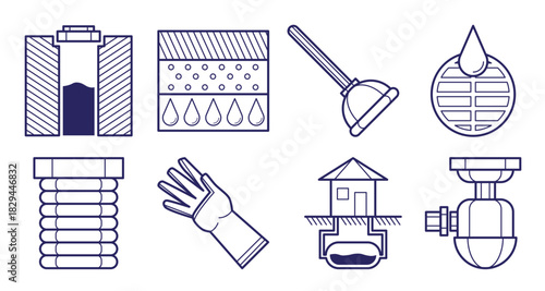 sewage icon vector
