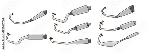  set of muffler vector