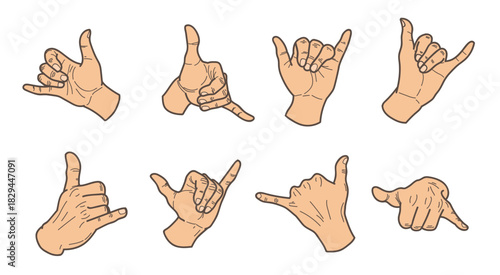 shaka icons vector