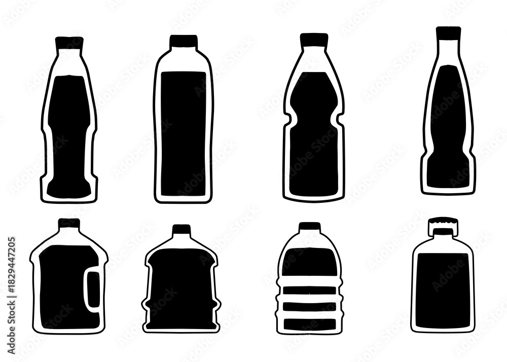 Fototapeta premium set of different bottles