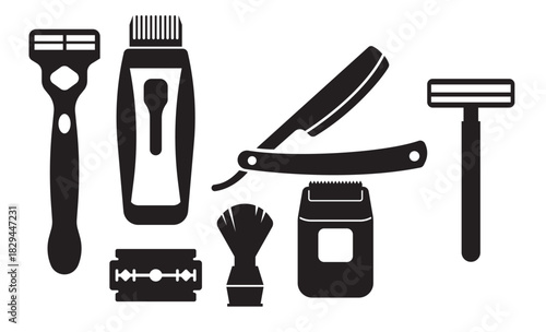 shaver vector icons