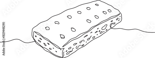 Minimalist depiction of a Scottish shortbread cookie using singl