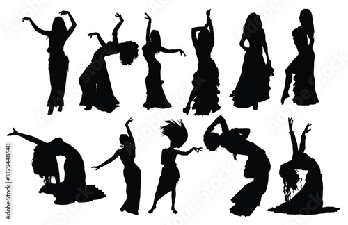 young girl dances east dance on stage
