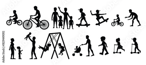 silhouette design of people activity