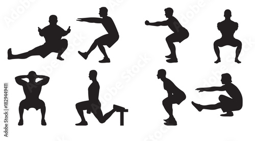 silhouette of basic squat