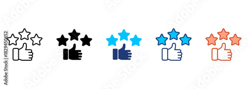 Star Rating Icon Set Multiple Style Collection