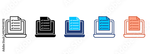 Survey Form Icon Set Multiple Style Collection