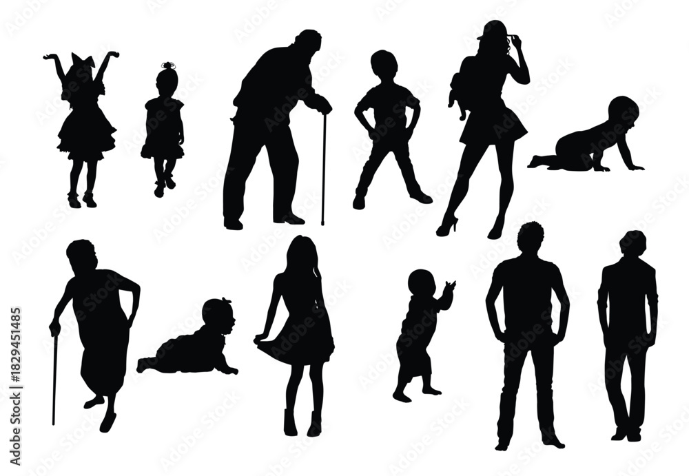 Fototapeta premium Siluetas Vector Human