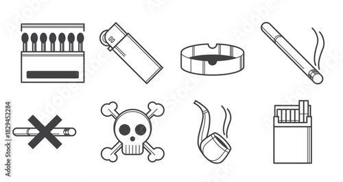 smoking icon vector 