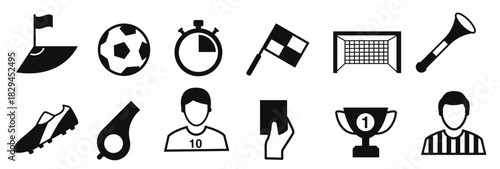 soccer icons vector