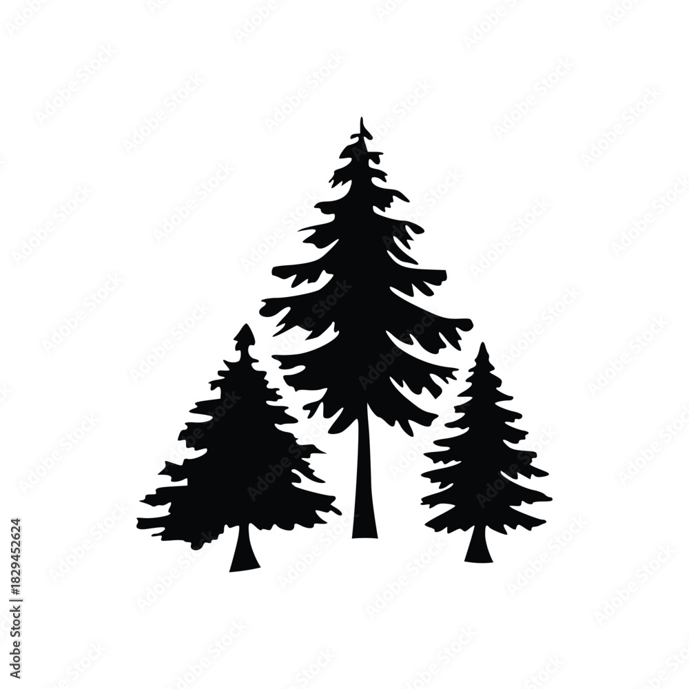 Obraz premium christmas tree set