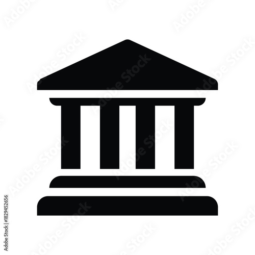 bank icon isolated on white background