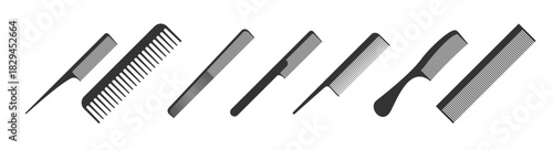 simple hair comb icon on white background