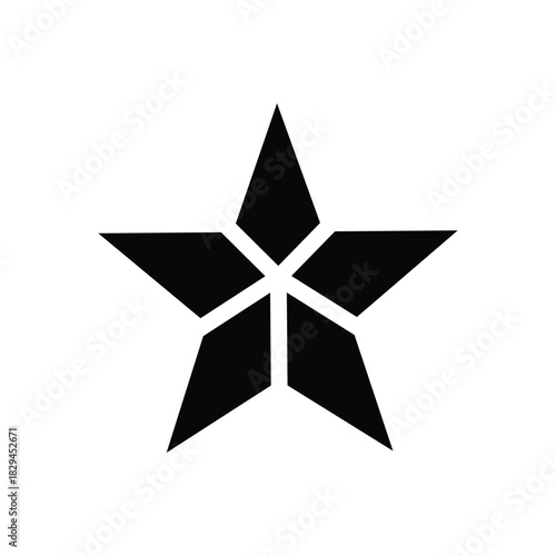 silver star on white background