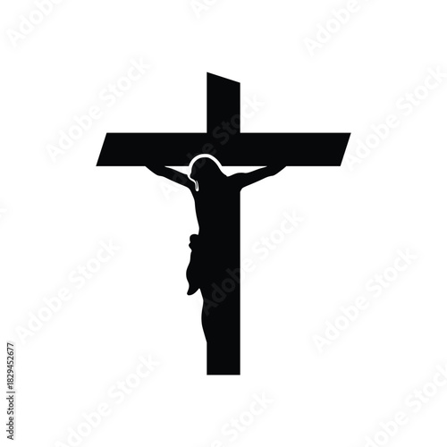 cross on a white
