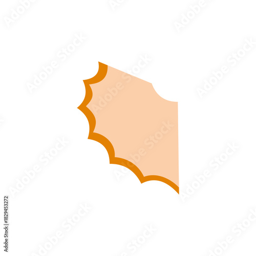 Pencil shavings vector illustration