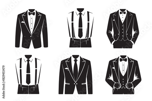 Stylish Menswear Silhouette Icons for Formal Events