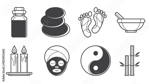 spa icon vector pack vector illustration