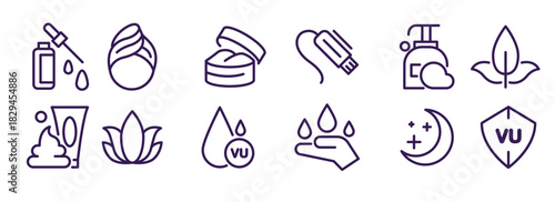 Skin Care Icon Set vector illustration