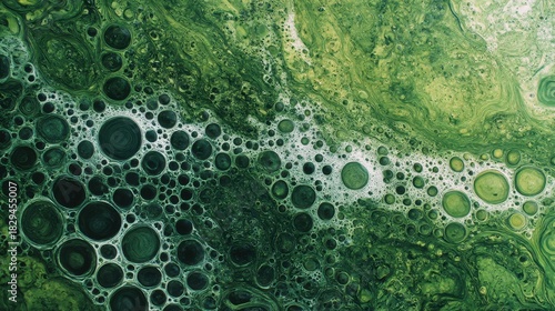 water drops on green background