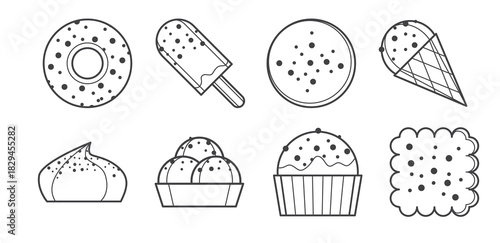 sweet dessert icon vector 