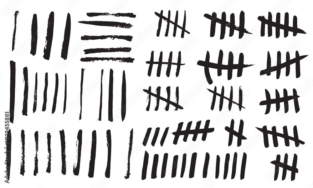 Obraz premium Tally mark vector illustration