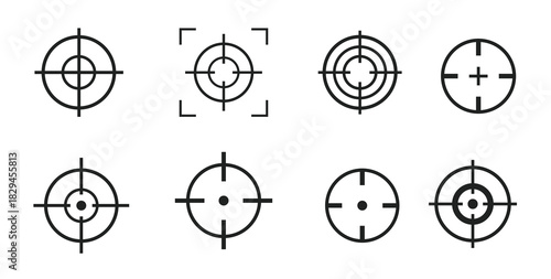 Set of target vector illustration