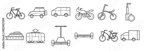  transportation icon vector 