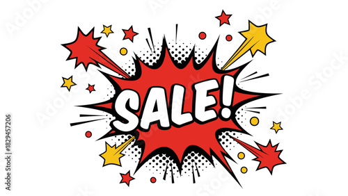 Vibrant Comic Style Sale Explosion Graphic.