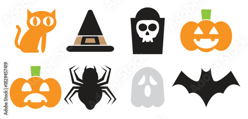 The Halloween icon for holiday concept