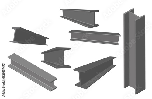 steel girder metal construction vector 