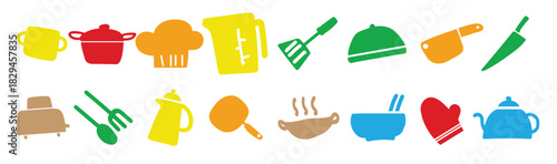 The kitchenware drawing style for food concept.