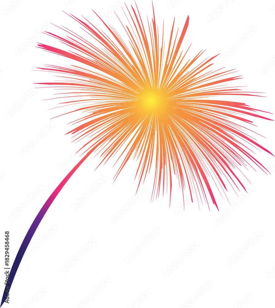 Obraz premium Colorful Firework Burst Elements ,Vector Festival Clipart Set