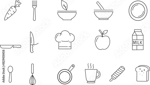 Simple Hand-Drawn Vector Doodles. 