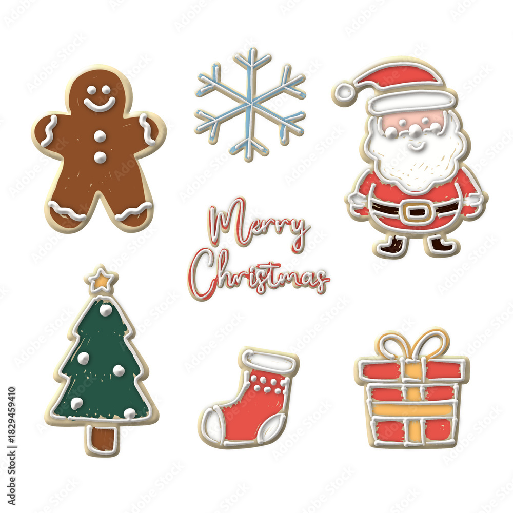 Obraz premium christmas icons set