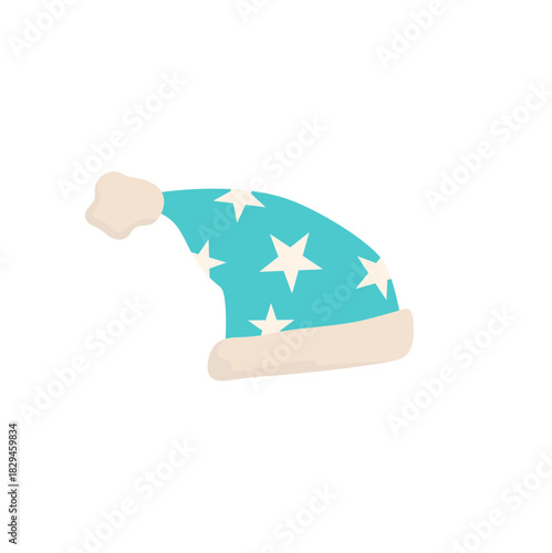 Cartoon sleeping hat. Vector illustration. 