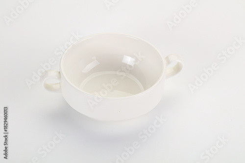 White empty clean bowl for soup