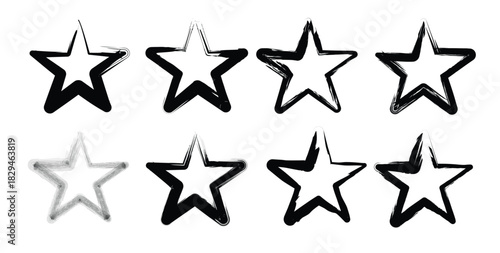 Set of star vector illustration