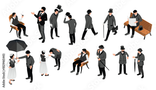 Vintage Gentleman Icon Set